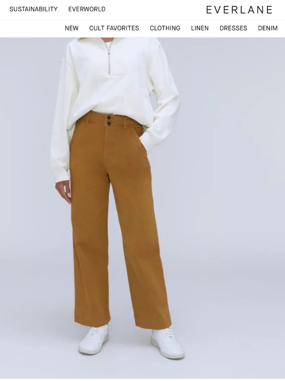 Everlane organic wide-leg pants